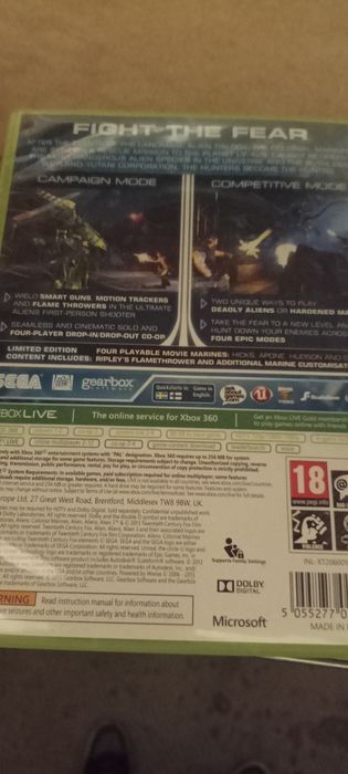 Alien colonial Marines Xbox 360