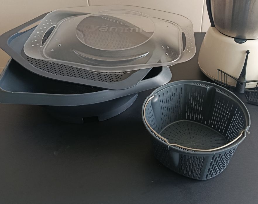 Tabuleiros e tampa bandeja vapor e cesto yammi 2 XL