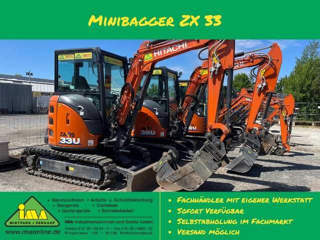 33 ① Specyfikacja koparki Hitachi ZX 33 U 3 (2010 - 2013