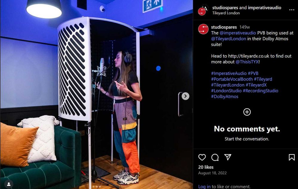 Cabine de Voz Estúdio Portátil para Podcast e música - Vocal Booth