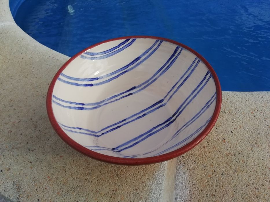 Saladeira barro e cerâmica tamanho grande