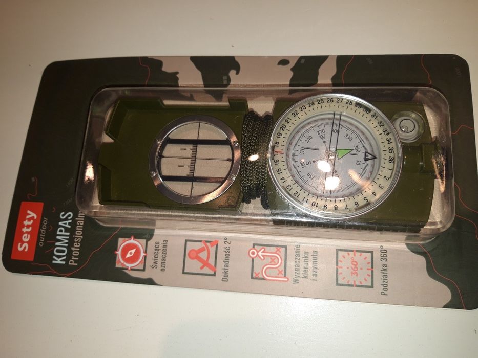 Kompas profesjonalny busola praca w ciemności wodoodporny survivalowy