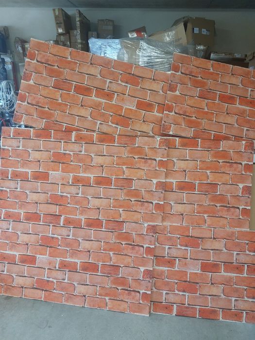 Panele ścienne 3D  Z Efektem Cegły Na Tło Sofy, 120x60 ,6sz