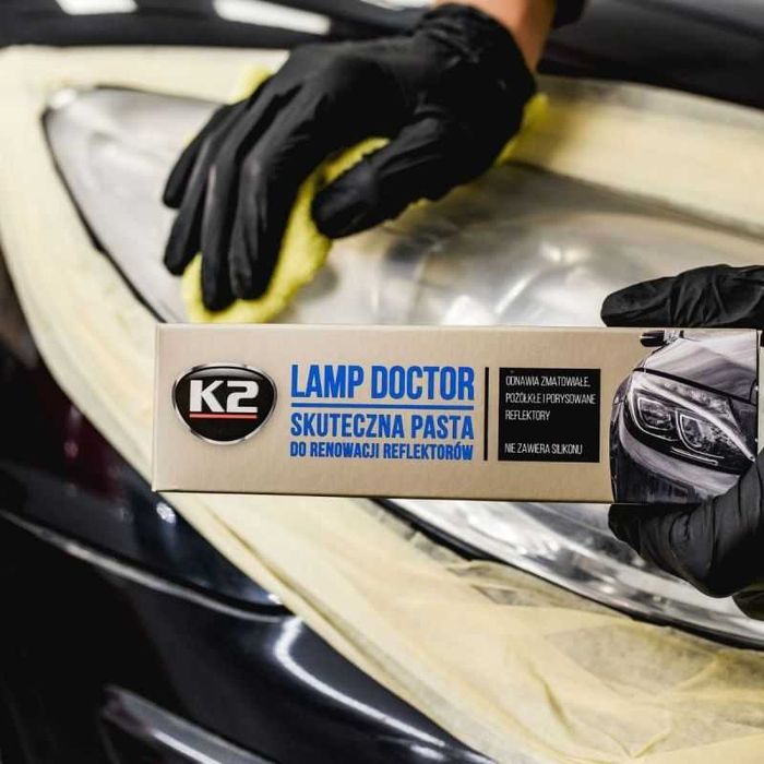 Паста полироль фар K2 Lamp Doctor, защита фар Lamp Protect - Польша K2