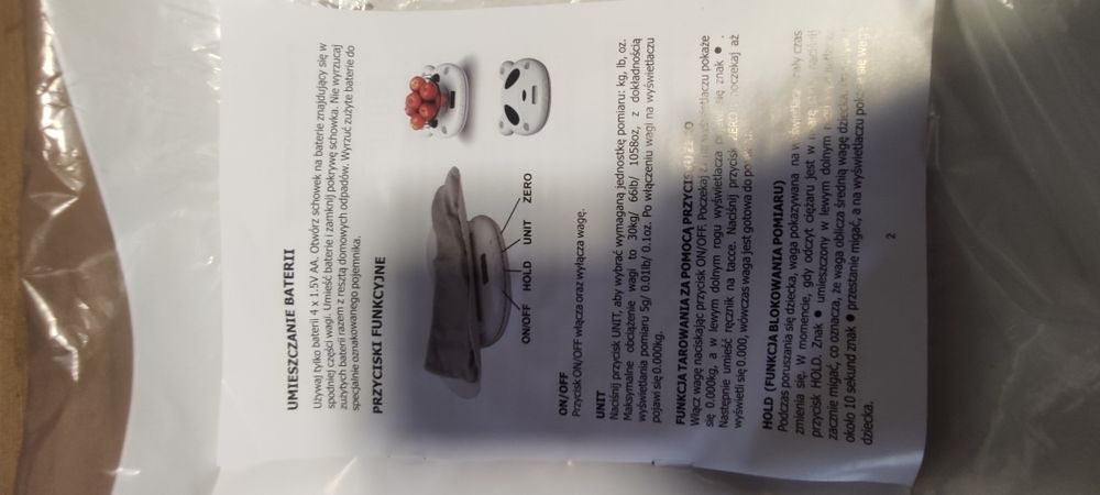 ABAKUS elektroniczna waga ze zdejmowaną tacką.