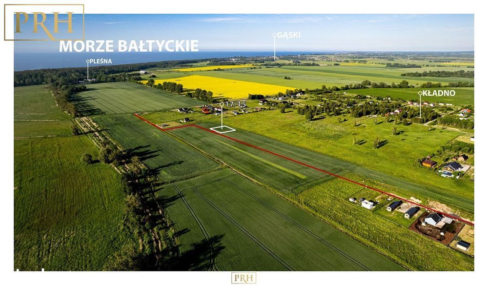 Działka nad morzem Kładno gm. Będzino 1155 m² z w - Widok 2