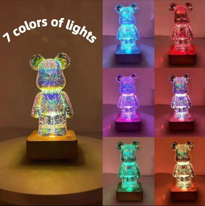 Новий Світильники-нічник Bearbrick 8 кольорів RGB підсвітки