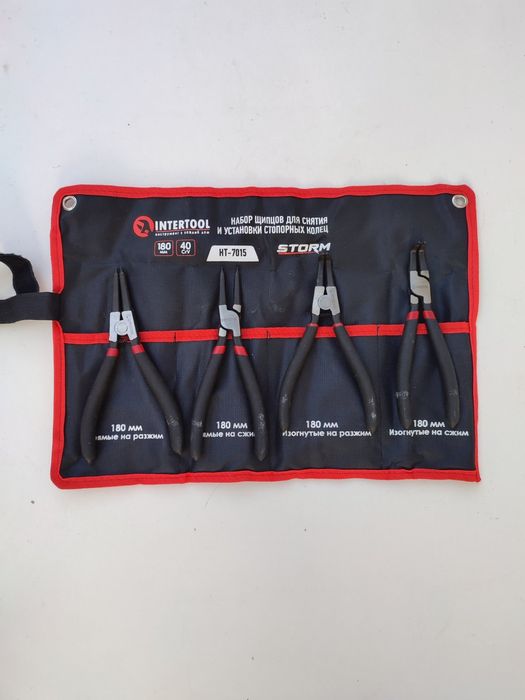 Набор щипцов для снятия  стопорных колец 180 мм  INTERTOOL HT-7015