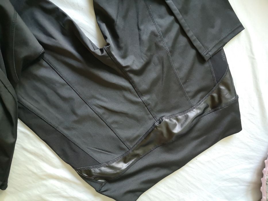 Legginsy siateczka sexy czarne ekoskora