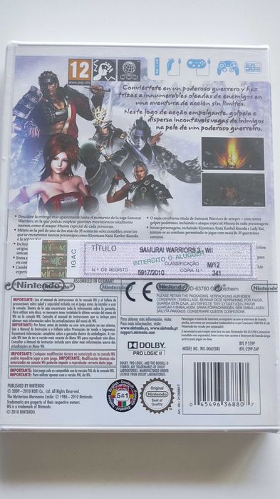 *Novo Selado* Samurai Warriors 3 Nintendo Wii