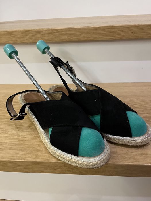 Sandały espadryle skórzane 38