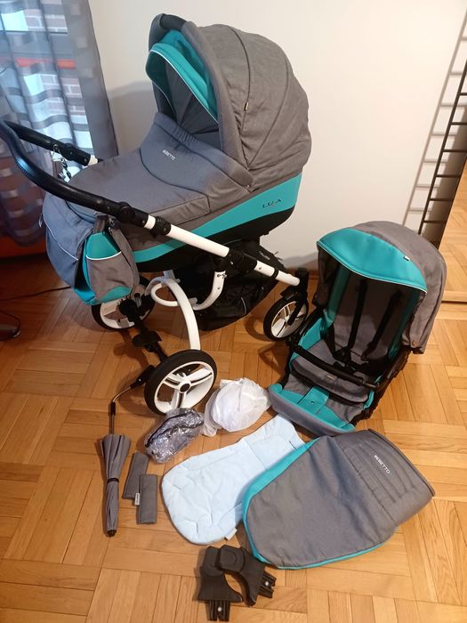 Wózek Bebetto Luca 2w1 gondola spacerówka zestaw + gratis