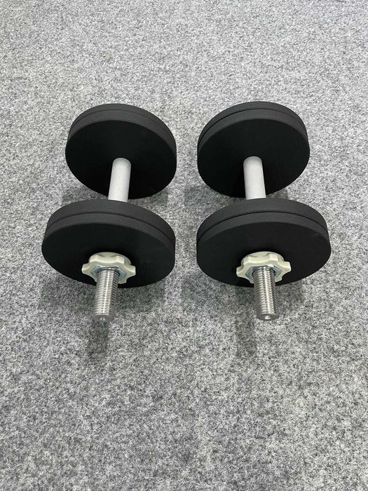 Т56 Гантели Металлические наборные Гантелі 12-100 кг silver Диск 3 кг!