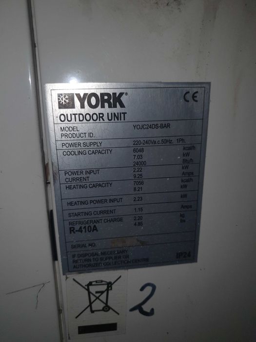 Pompa Ciepła Klimatyzator York 7 kW  podstropowiec