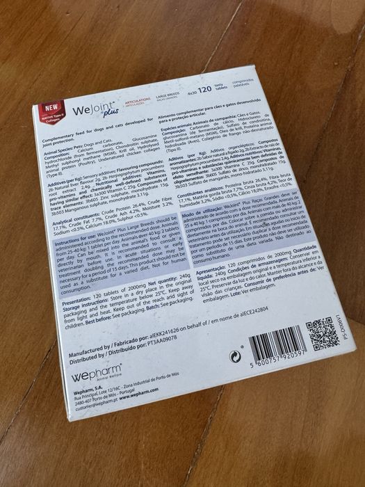 WeJoint Plus Raças Grandes 120 Comprimidos