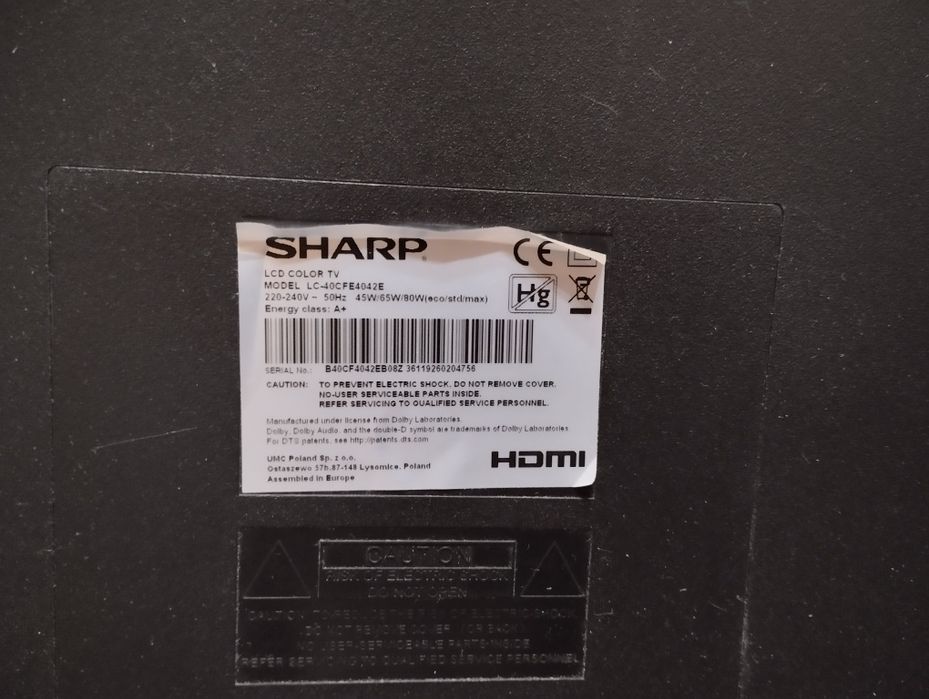 Telewizor 40 Cali + pilot