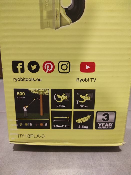 Ryobi sekator na wysięgniku RY18PLA-0