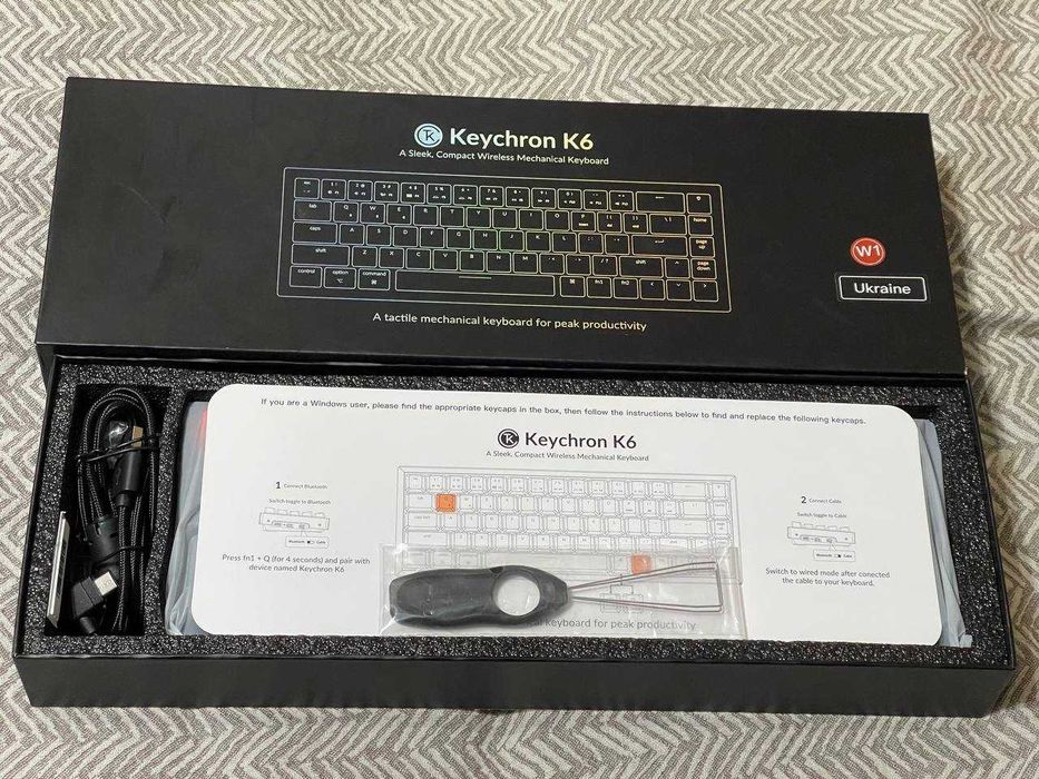 Клавіатура Keychron K6 68 Key Hot-Swap RGB Red