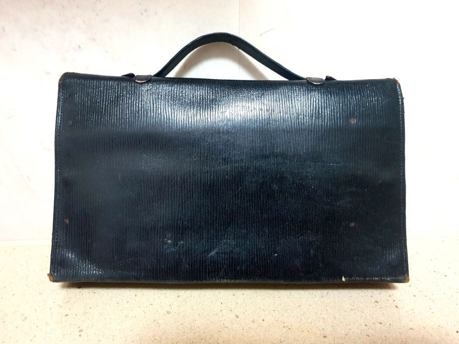 Fantástico antigo estojo de viagem de toilete