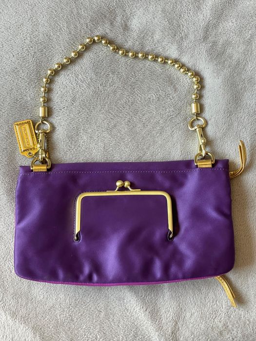 Coach Amanda Satin Foldover Clutch