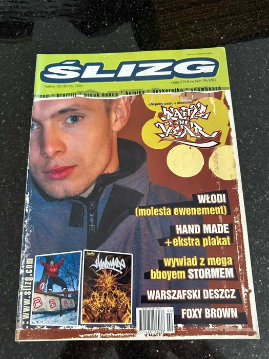 Ślizg - Magazyn Gazeta Hip Hop Deskorolka Nr. 02/86 Luty 2003