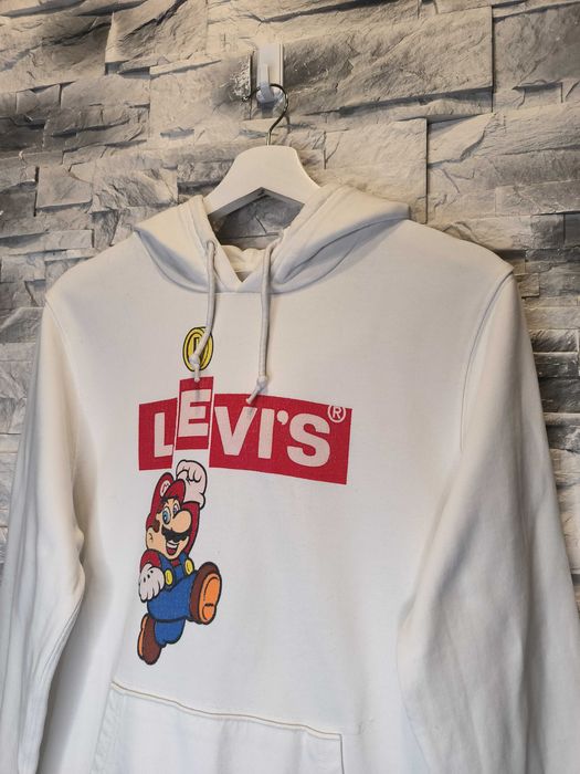 Bluza z Kapturem Super Mario Levi's Levis Biała Hoodie