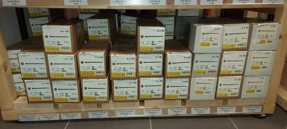 Wkręty do drewna 4x60 stożkowe 200 szt.