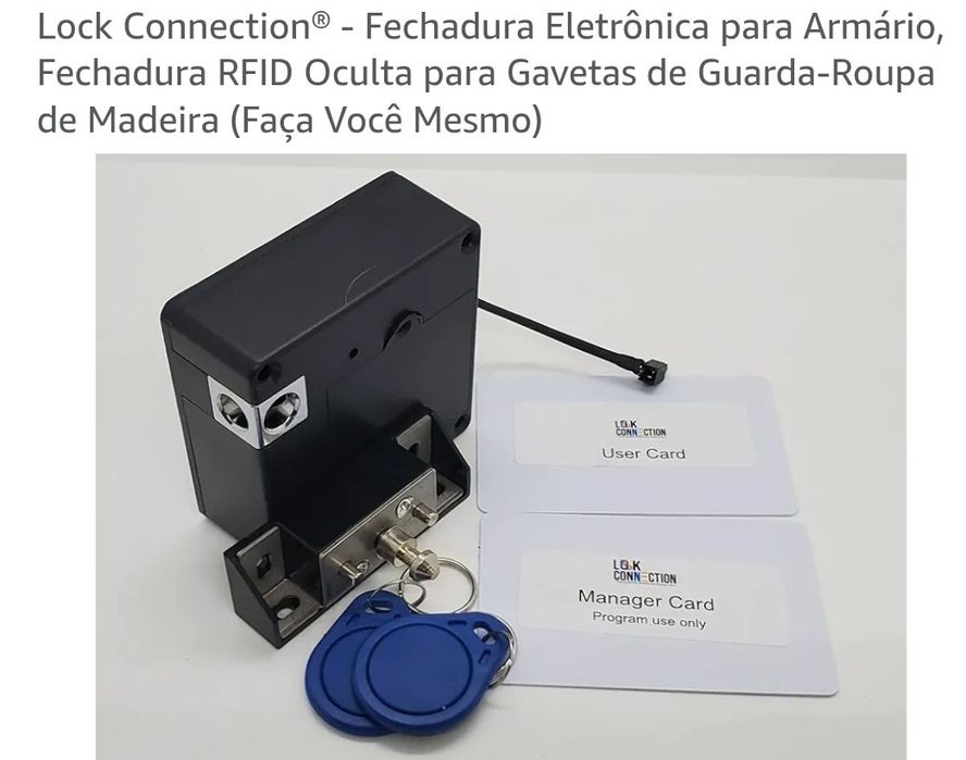 Três fechaduras Eletrônica para Armários/gavetas
Fechadura oculta para