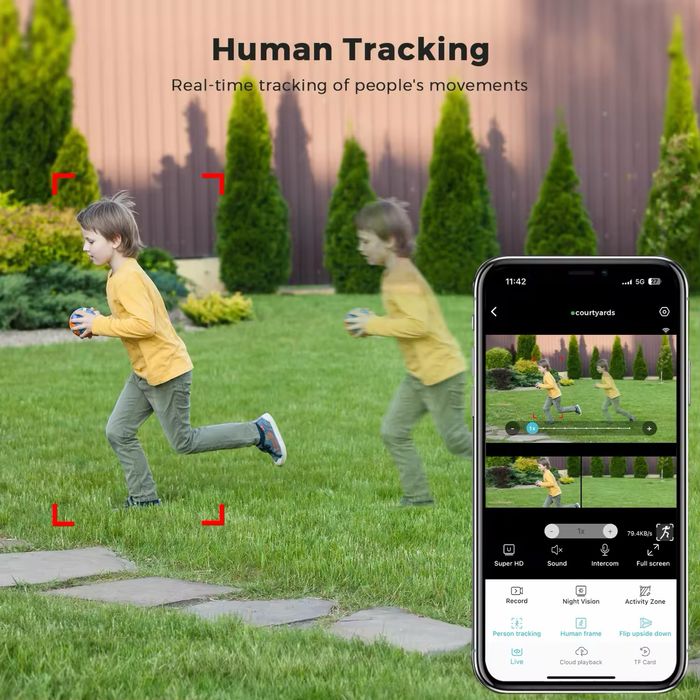 Камера вай фай 20Мп с Ночным Видением и Зумом 10X | Водонепроницаемая