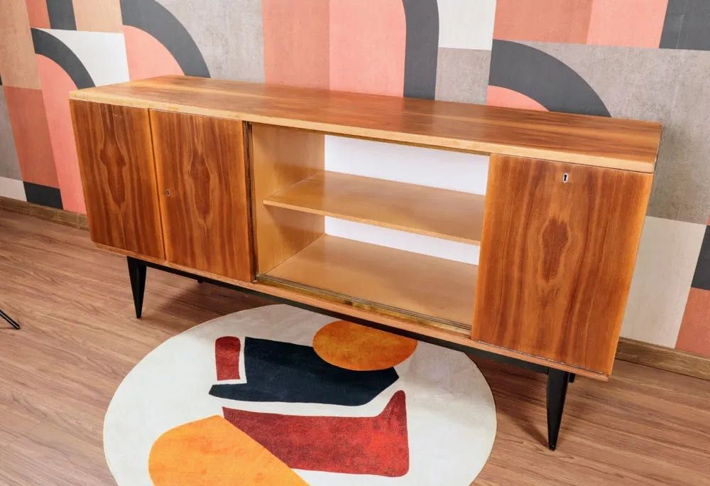 Komoda sideboard VAR B Włocławska Fabryka Mebli antyk vintage
