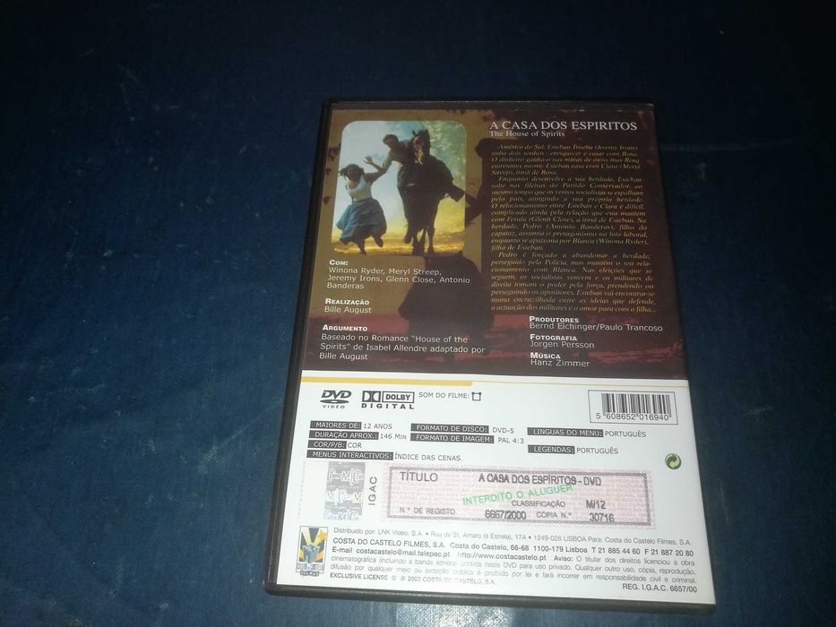 A CASA DOS ESPIRITOS DVD (legendagem em Português)