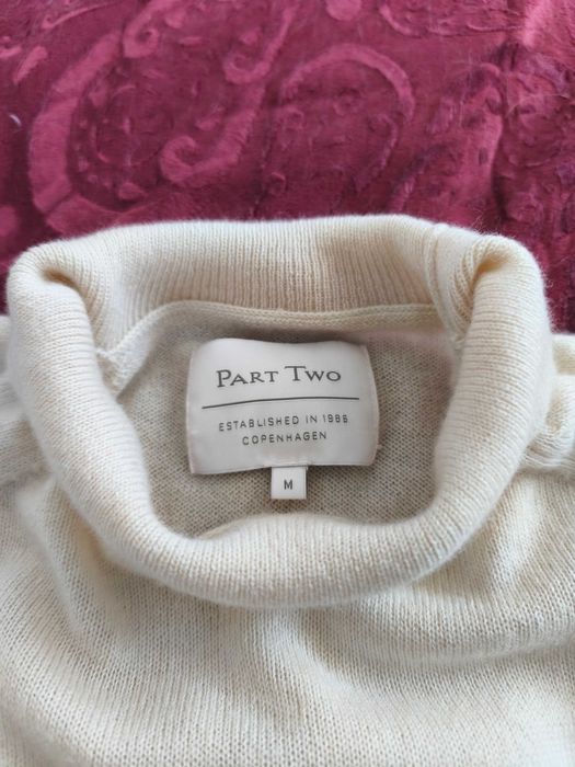 Wełna 100% kremowy sweter PartTwo