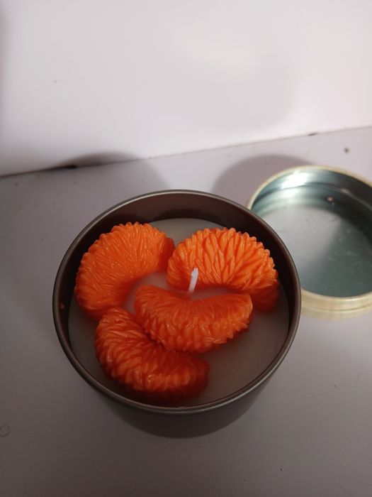 Vela artesanal laranja
