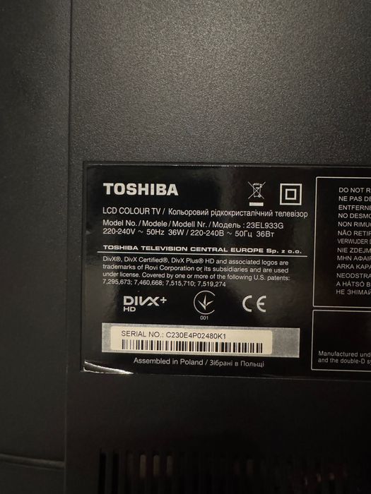 TELEWIZOR TOSHIBA 23 cale pilot monitor do komputera