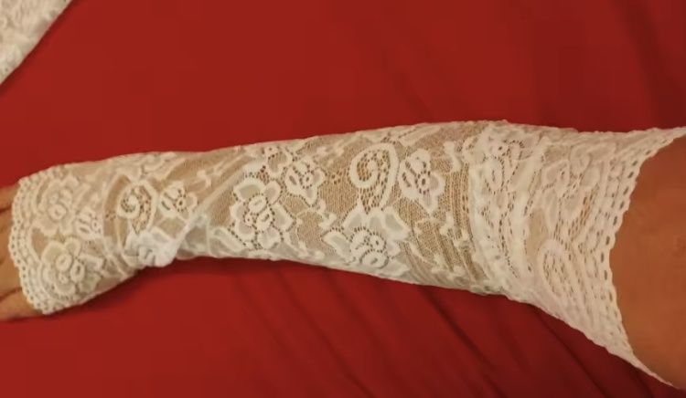 Кружевные перчатки женские белые нежные без пальцев, новые