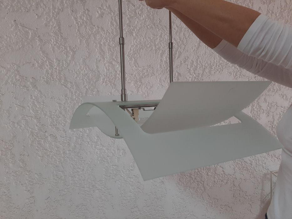 Candeeiro de tecto em vidro