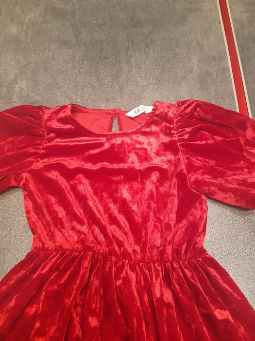 Sukienka wizytowa (welurowa) H&M Rozmiar  122-128.