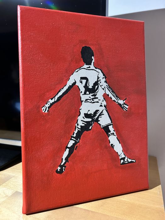 Quadro cristiano ronaldo feito á mao