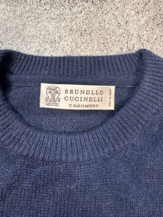 Brunello Cucinelli чоловіча кашемірова темно синня кофта розмір 48