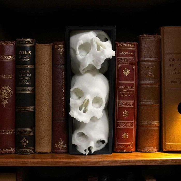 Book Nook Czaszki Zakładka do Książek Regał Gotyk Druk 3D