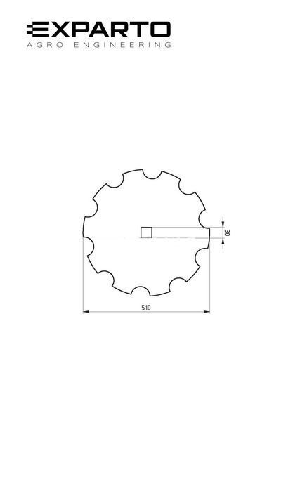 Talerz brony 510mm x 3,5mm uzębiony - talerzówka 510x3,5