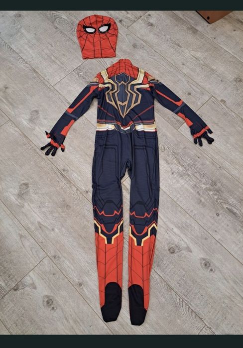 Rozm 134 (140) - Kostium Spider-Man - czerwony/ granat/ złoty