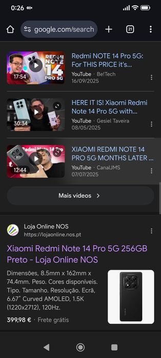 Xiaomi 14 Pro 5g novo/prova de água e quedas/écran curvo OLED/16gb RAM