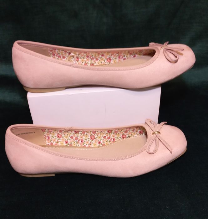 Нарядні туфлі TU 38-39 човники бежеві балетки жіночі/женские