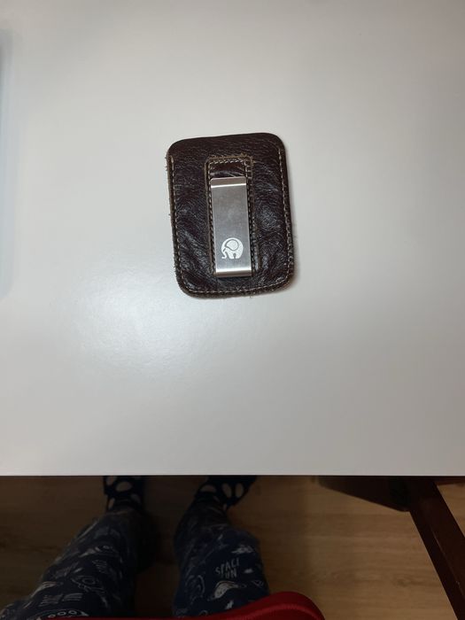 Кожаный зажим для денег