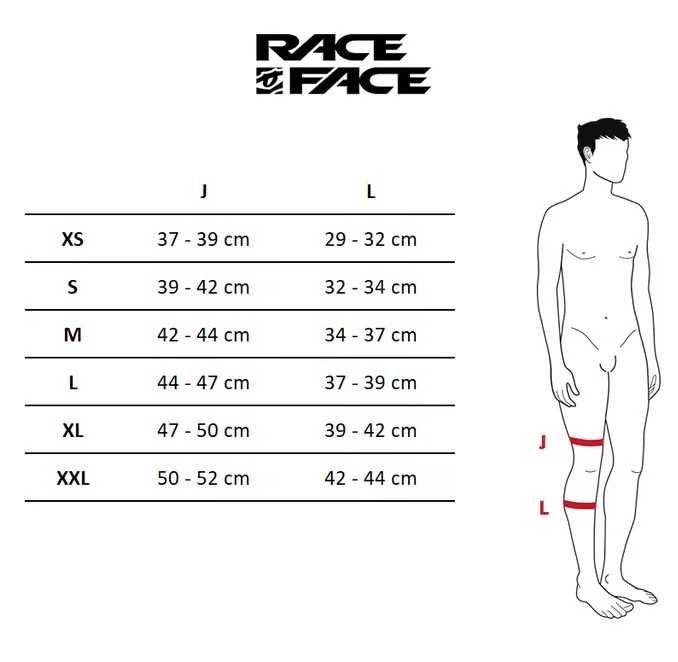 Ochraniacze rowerowe na kolana Race Face Charge Knee rozmiary