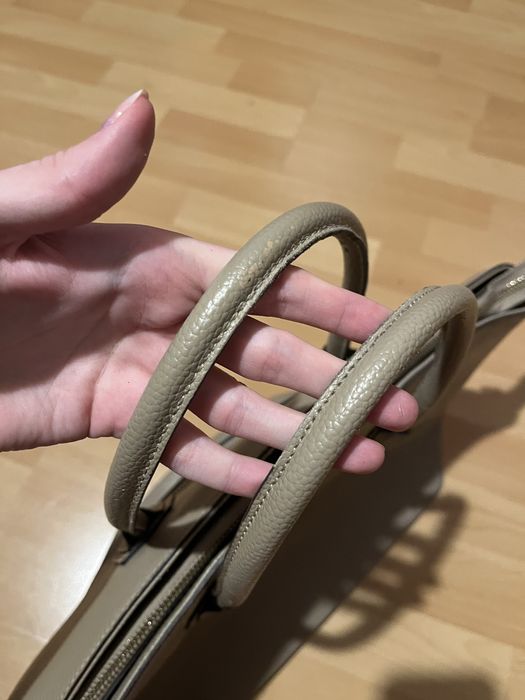 Skórzana beżowa torebka typu shopper Wittchen