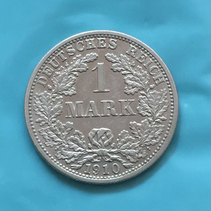 Alemanha - 1 MARK 1910-F - prata