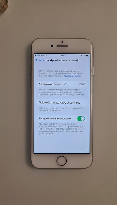 Iphone 8 64gb Silver Stan idealny Bateria 100%