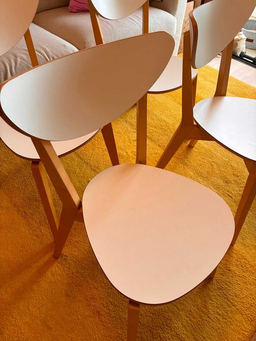 Conjunto 4 cadeiras NORDMYRA branco/bétula IKEA